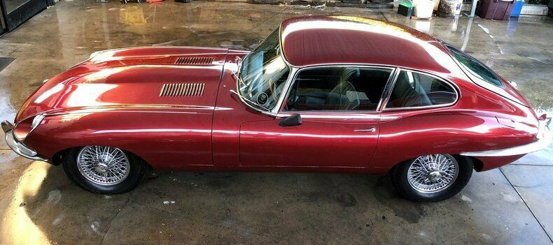 1968 Burgundy Jaguar E-Type Coupe