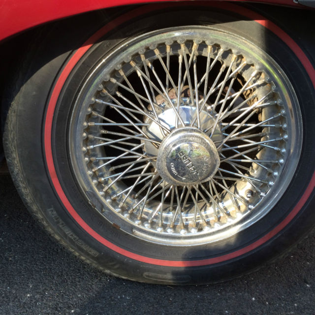 1968 Burgundy Jaguar E-Type Convertible