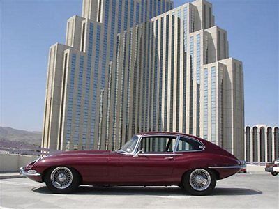 1968 Burgundy Jaguar E-Type Coupe