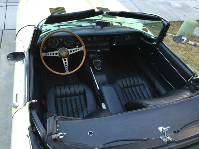 1968 Yellow Jaguar E-Type Convertible
