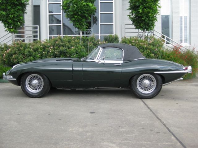 1968 Green Jaguar E-Type Convertible