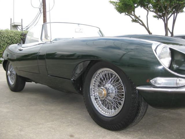 1968 Green Jaguar E-Type Convertible