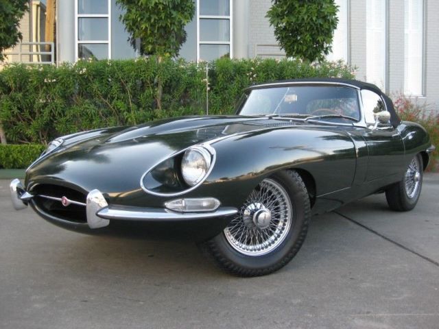 1968 Green Jaguar E-Type Convertible