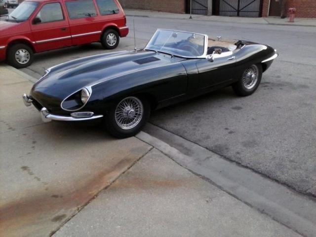 1968 Green Jaguar E-Type Convertible