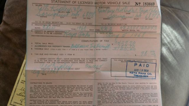 1968 White Chevrolet C/K Pickup 2500 Cab & Chassis