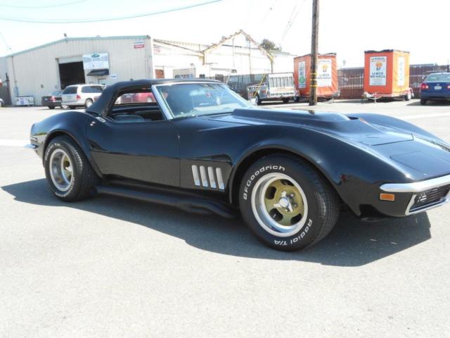 1968 Black Chevrolet Corvette Convertible