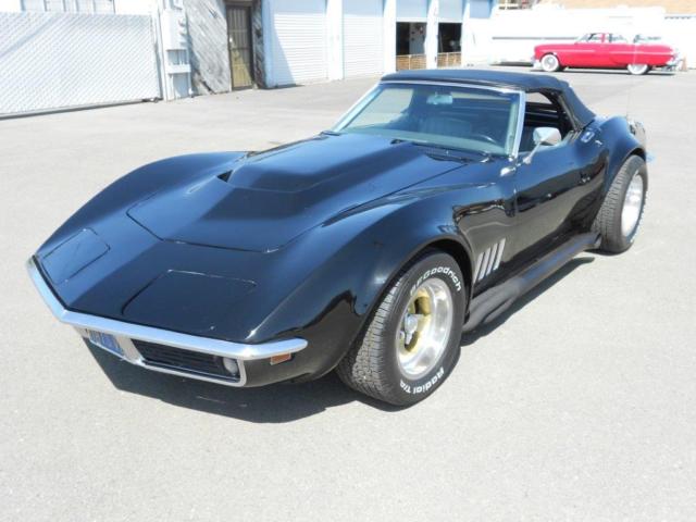1968 Black Chevrolet Corvette Convertible