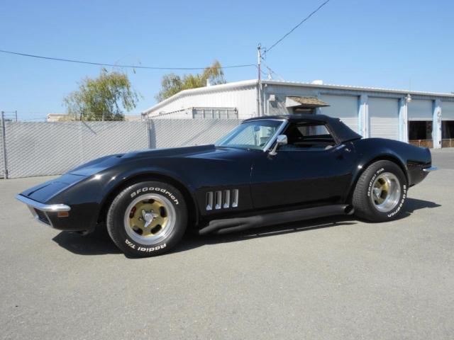 1968 Black Chevrolet Corvette Convertible