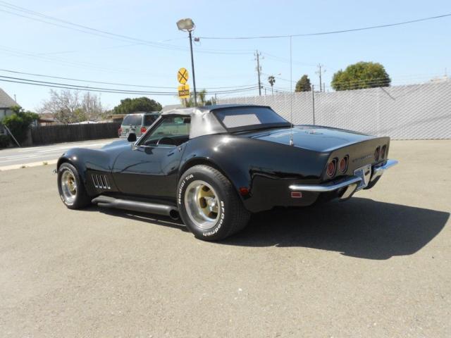 1968 Black Chevrolet Corvette Convertible