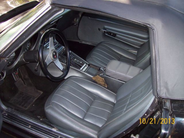 1968 Black Chevrolet Corvette Convertible