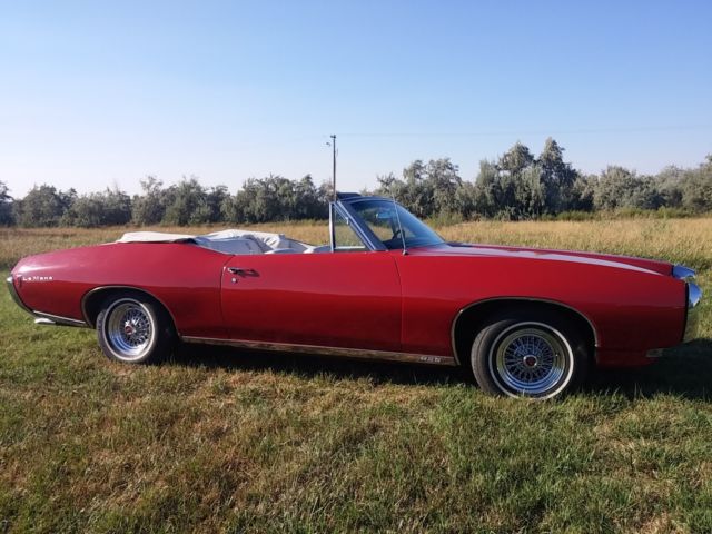 1968 Red Pontiac Le Mans Convertible