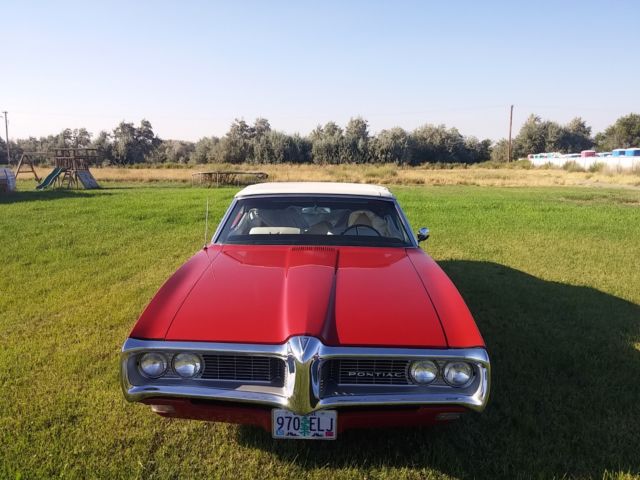 1968 Red Pontiac Le Mans Convertible