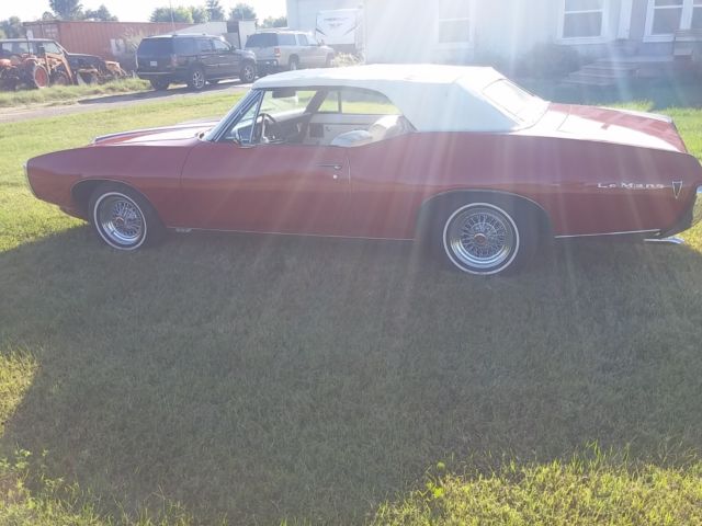 1968 Red Pontiac Le Mans Convertible