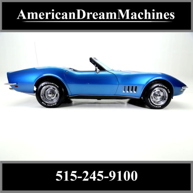 1968 Blue Chevrolet Corvette Convertible