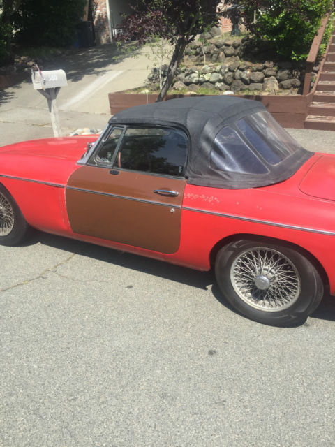 1968 Red MG C Convertible