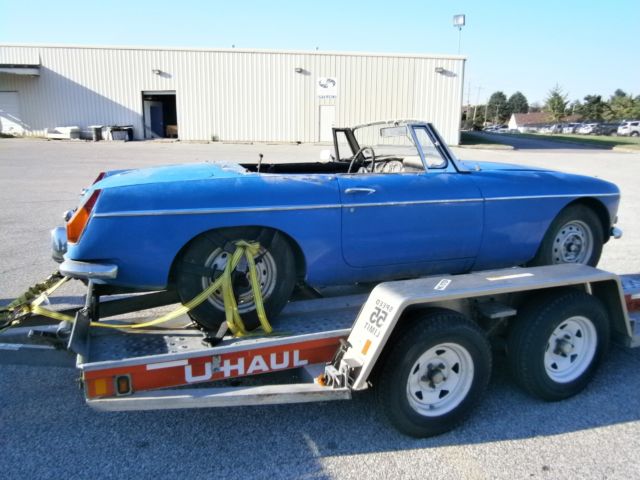 1968 Blue MG MGB Convertible