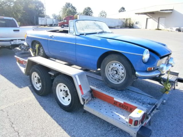 1968 Blue MG MGB Convertible