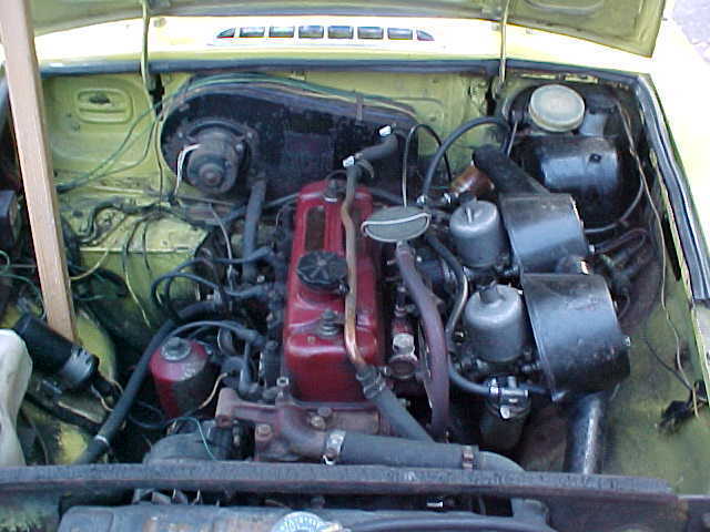 1968 Yellow MG MGB Convertible