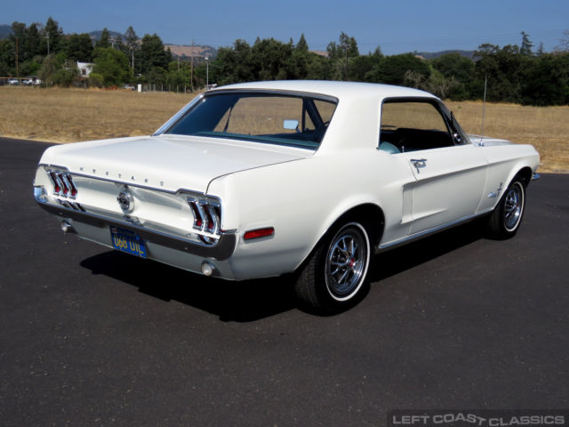 1968 White Ford Mustang Coupe