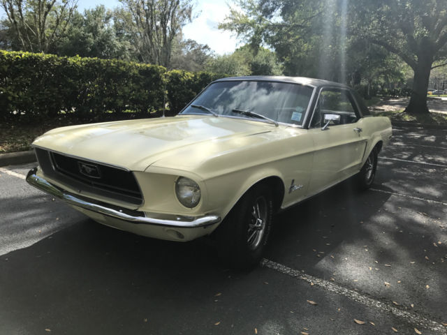 1968 Yellow Ford Mustang