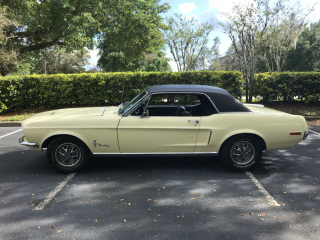 1968 Yellow Ford Mustang