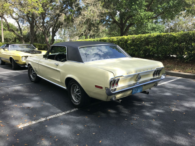 1968 Yellow Ford Mustang