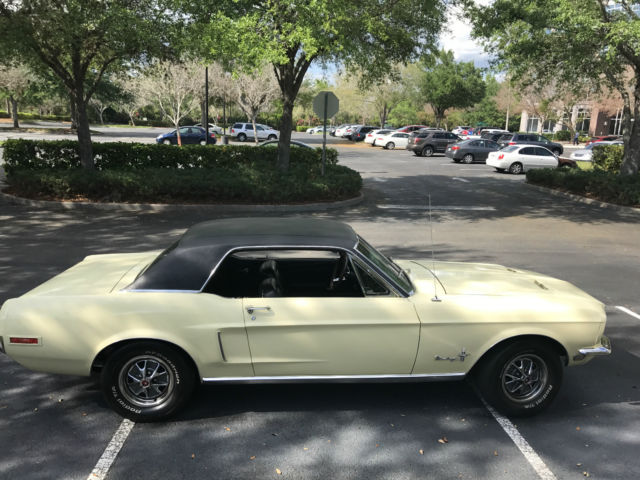 1968 Yellow Ford Mustang