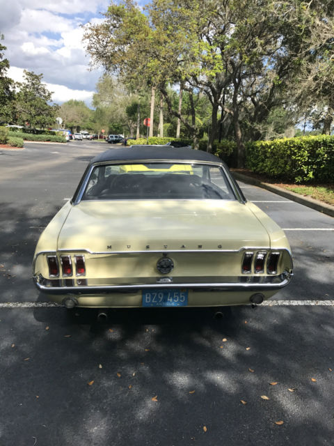 1968 Yellow Ford Mustang