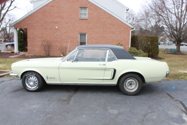 1968 Seafoam Green/ Yellow Ford Mustang Coupe