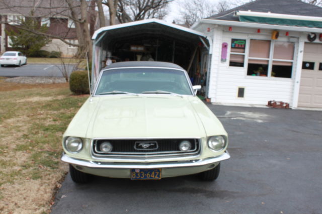 1968 Seafoam Green/ Yellow Ford Mustang Coupe