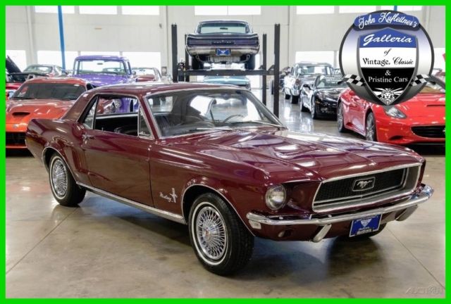 1968 Burgundy Ford Mustang Coupe