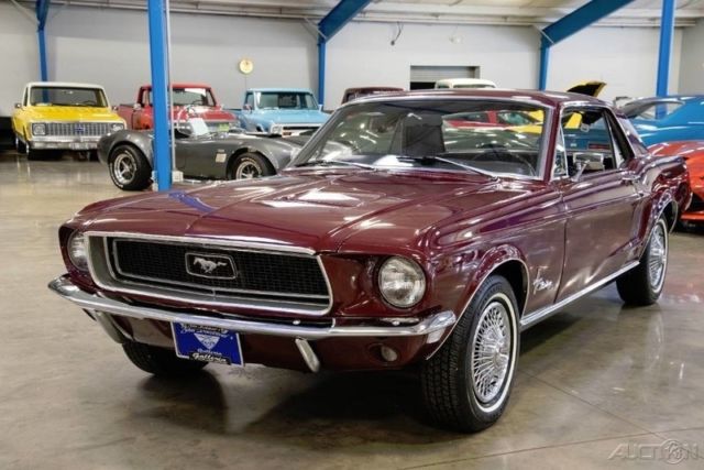 1968 Burgundy Ford Mustang Coupe