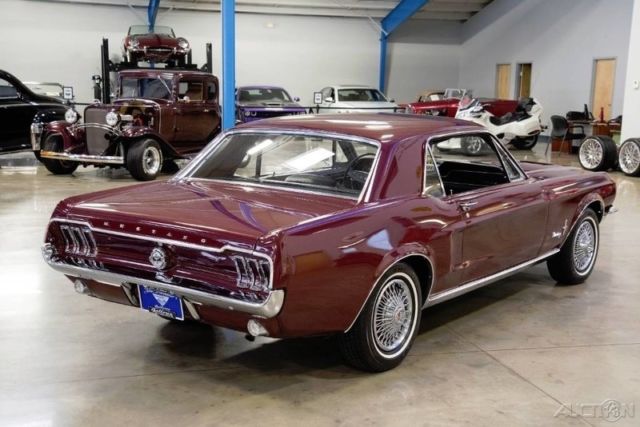 1968 Burgundy Ford Mustang Coupe