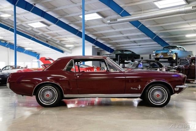1968 Burgundy Ford Mustang Coupe