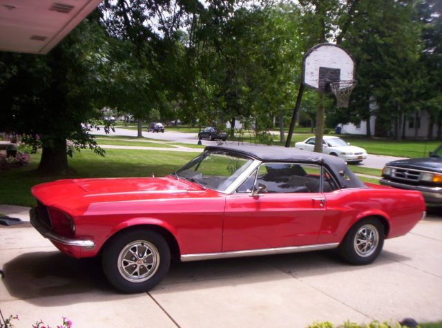 1968 Red Ford Mustang