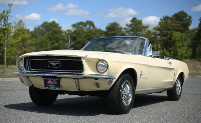 1968 Yellow Ford Mustang Convertible