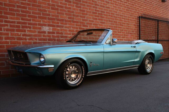 1968 green Ford Mustang Convertible