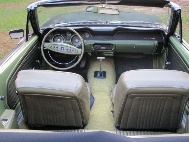 1968 Green Ford Mustang Convertible