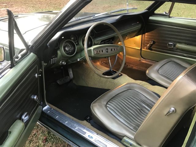 1968 Green Ford Mustang Convertible