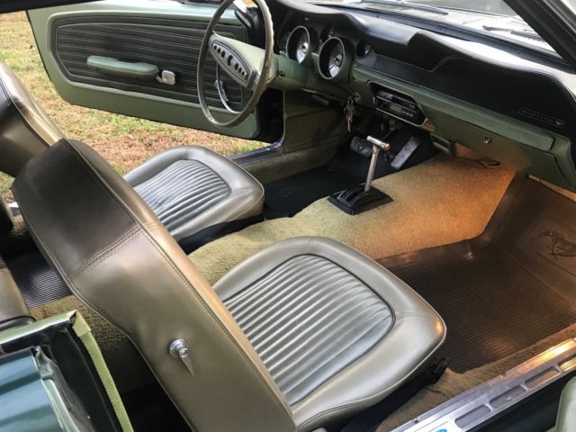 1968 Green Ford Mustang Convertible