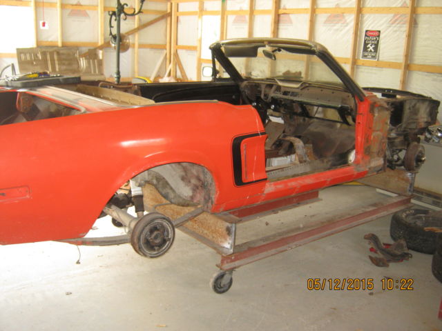 1968 Orange Ford Mustang Convertible