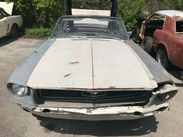1968 White Ford Mustang Convertible