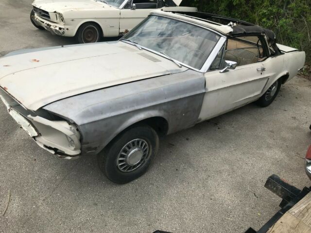 1968 White Ford Mustang Convertible