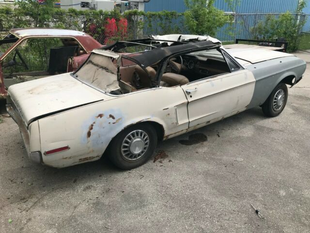 1968 White Ford Mustang Convertible
