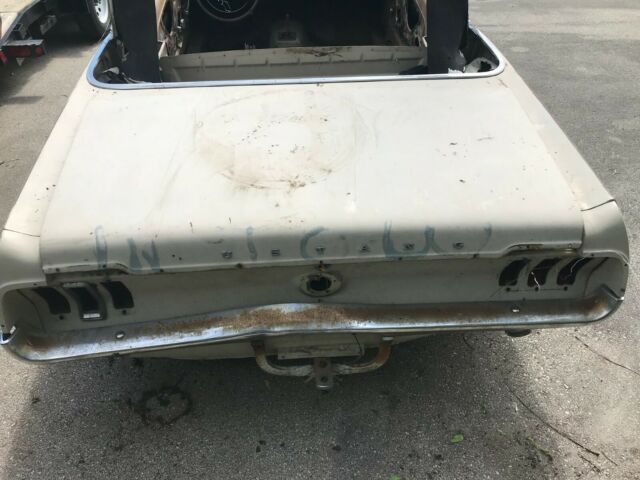 1968 White Ford Mustang Convertible