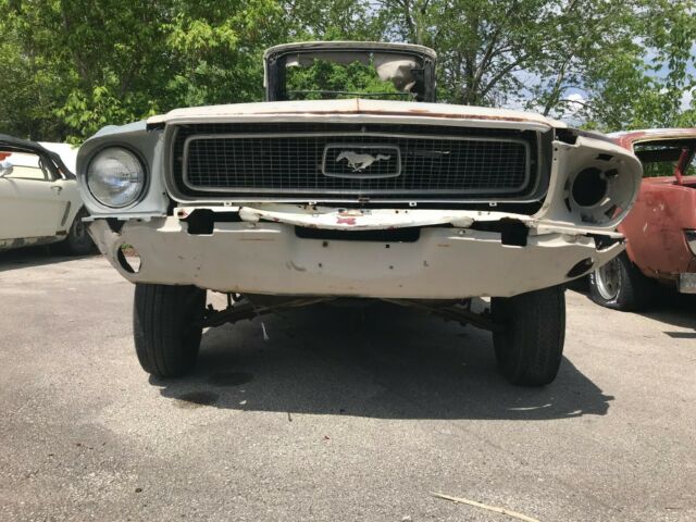 1968 White Ford Mustang Convertible