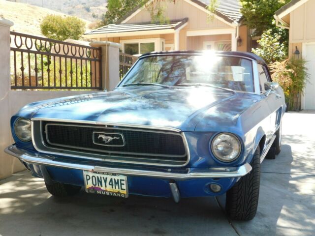 1968 BLUE Ford Mustang Convertible