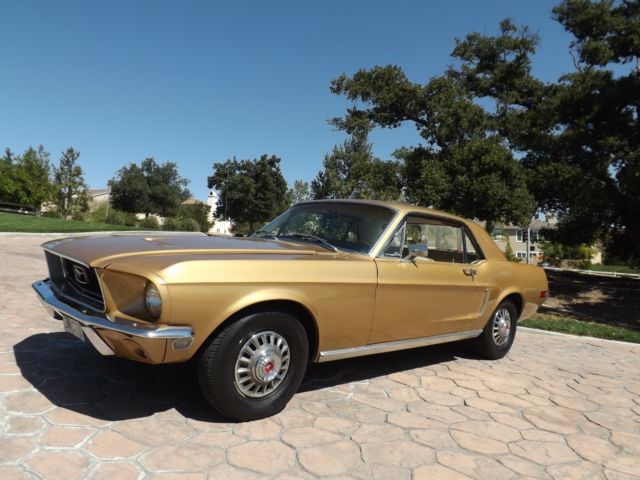 1968 Gold Ford Mustang Coupe