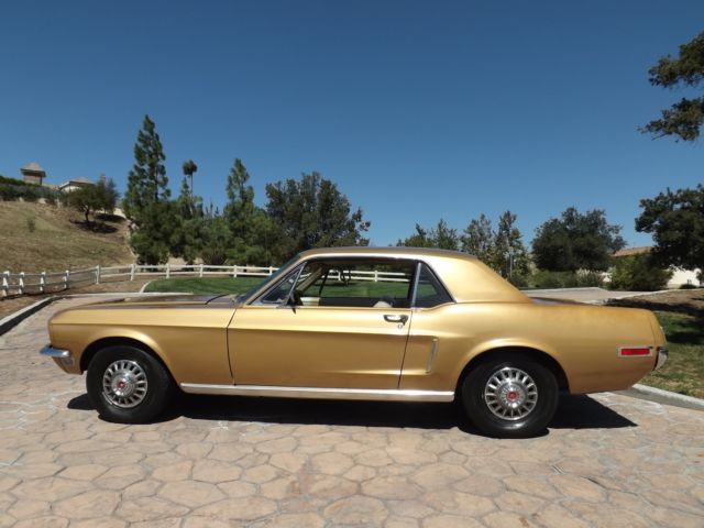 1968 Gold Ford Mustang Coupe