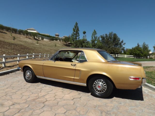 1968 Gold Ford Mustang Coupe